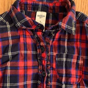 Girls osh kosh plaid shirt size 5
